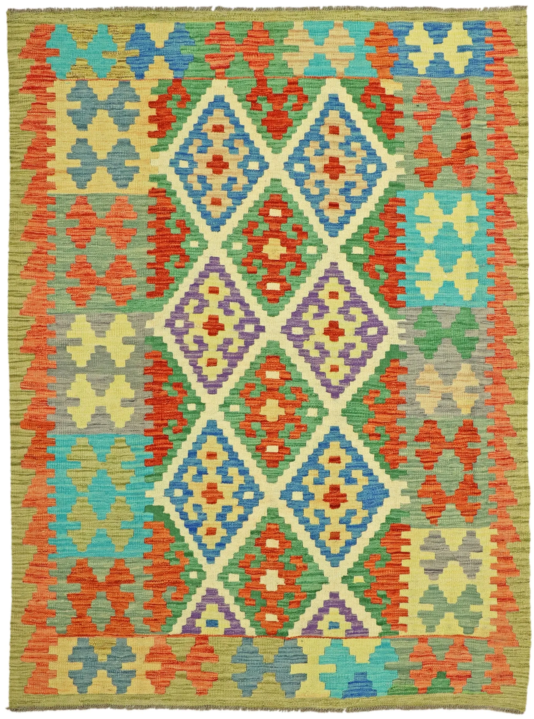 Kelim Afghan Old Tradition 198 x 144 cm    