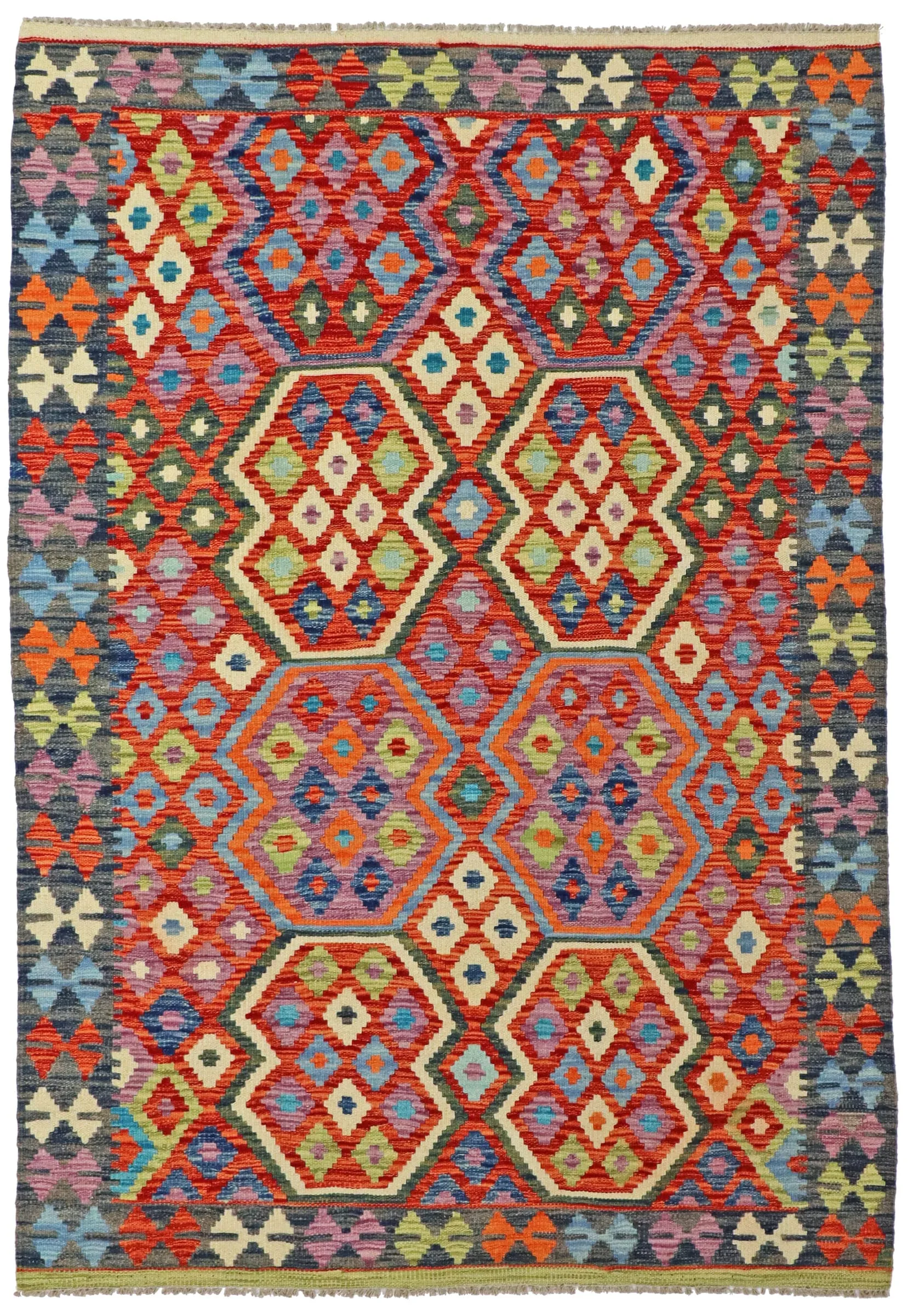 Kelim Afghan Modern 186 x 129 cm   