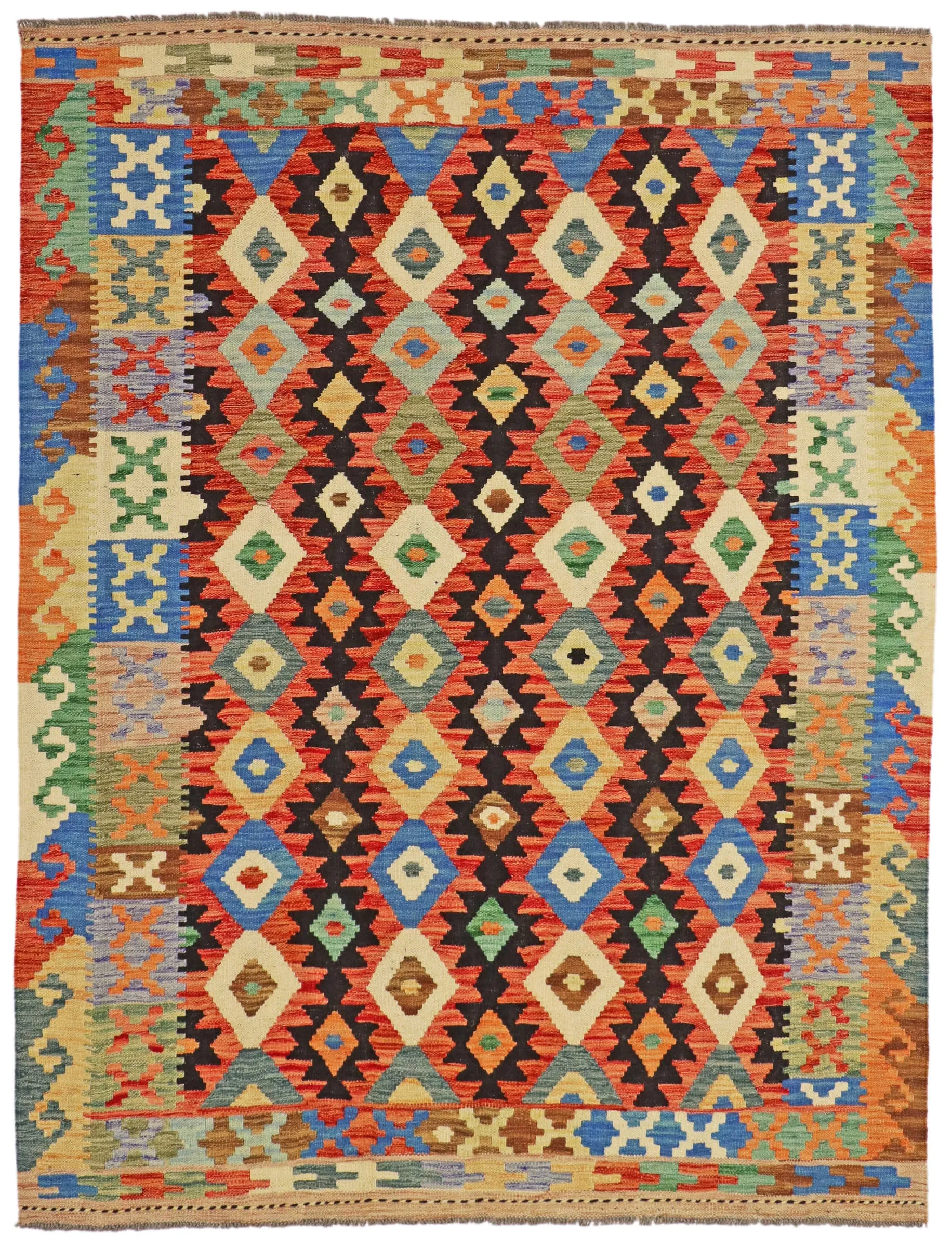 Kelim Afghan Old Tradition 198 x 152 cm    