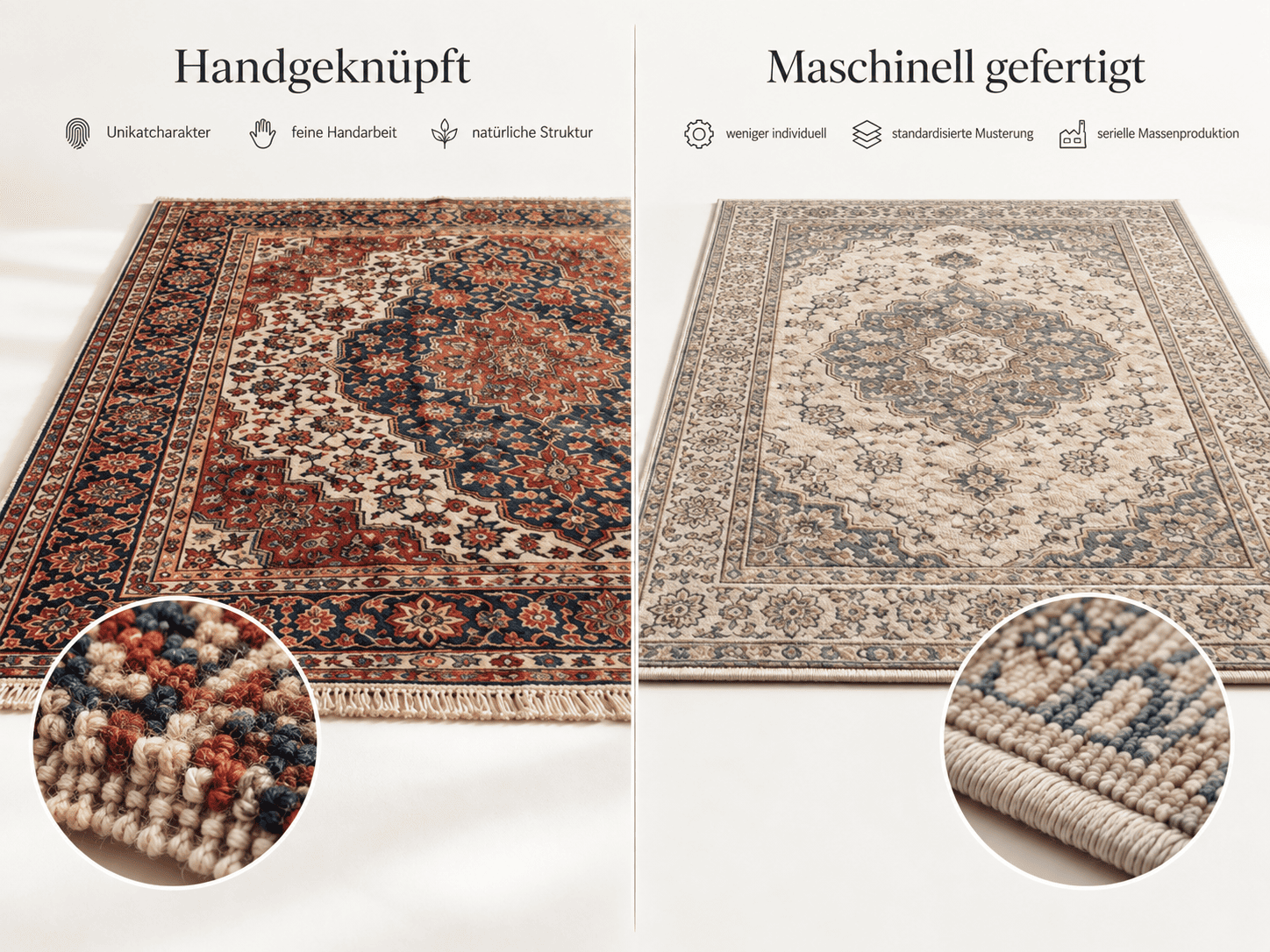 Maschinell gefertigter Teppich