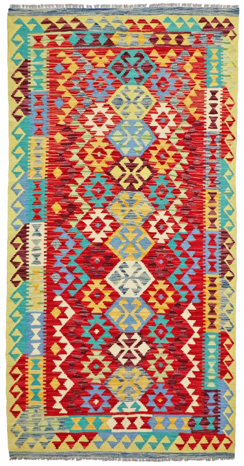 Kelim Afghan Old Tradition  204 x 104 cm