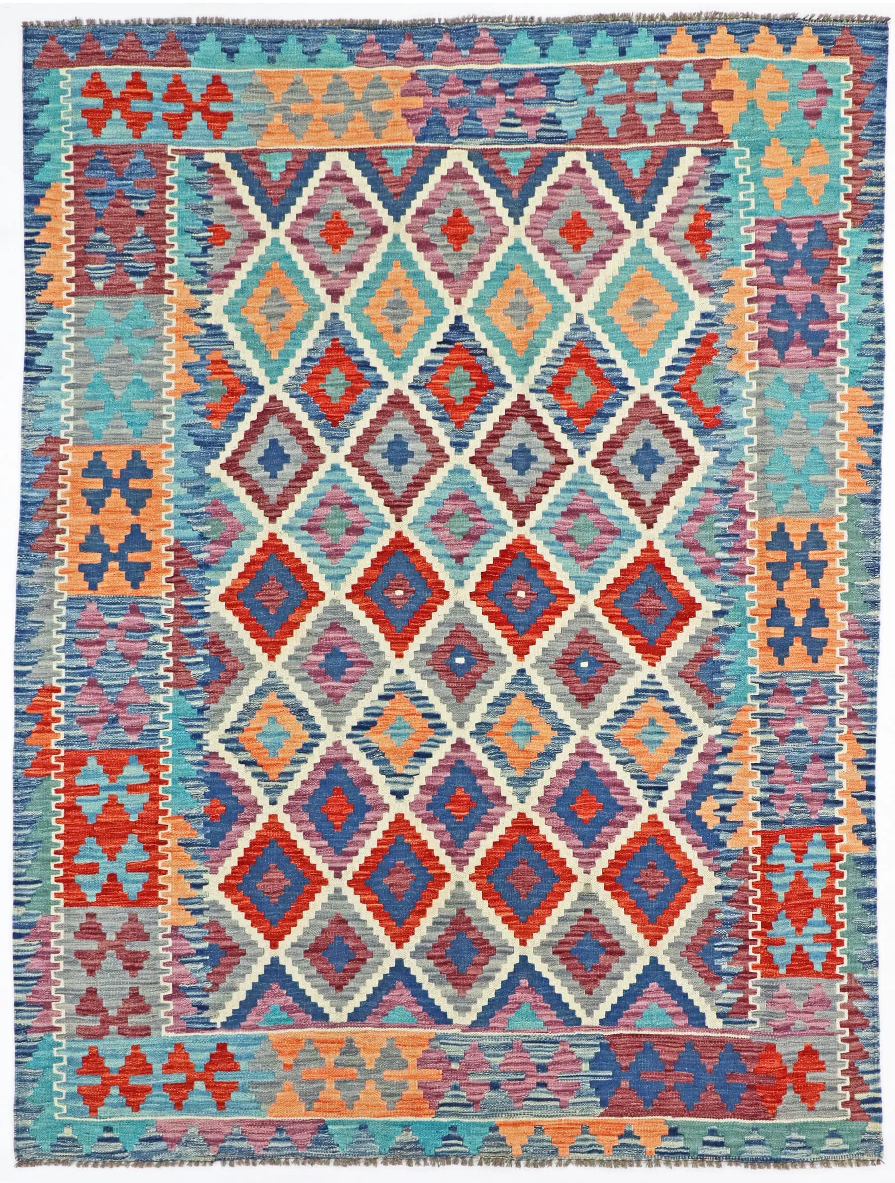 Kelim Afghan Modern 208 x 158 cm   