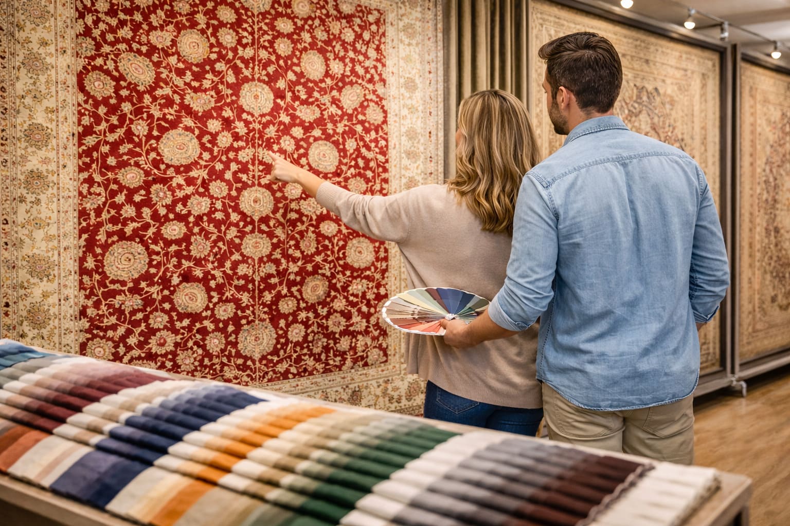 Die passende Teppichfarbe für Wohnraum und Einrichtung wählen